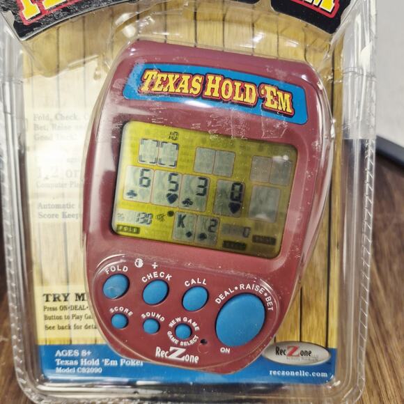 REC ZONE TEXAS HOLD EM VIDEO POKER GAME 2004 MODEL CS2090 Package Damage Works - Picture 2 of 5